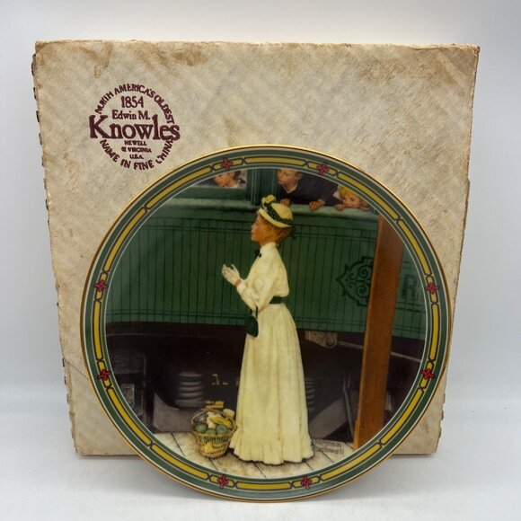 1986 Knowles Norman Rockwell Plate A Mother's Welcome 8.5" Bradex 84-R70-7.4 - Picture 1 of 6